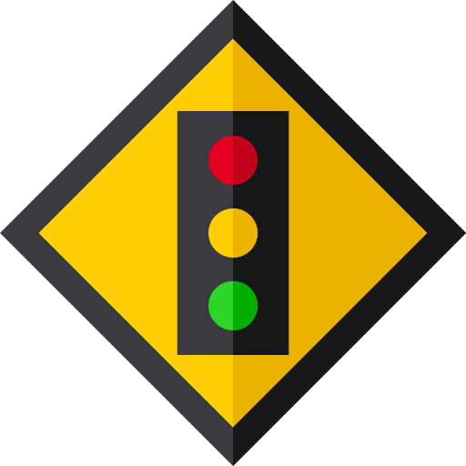 Traffic light Basic Straight Flat icon