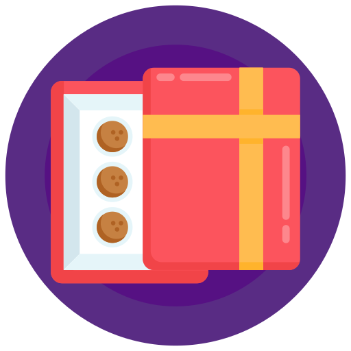 Chocolate box free icon