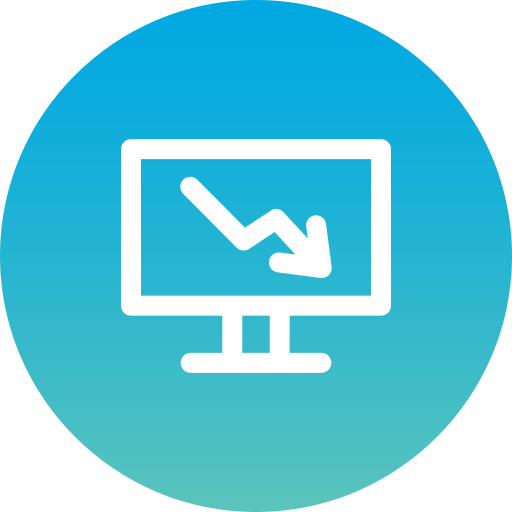 Chart down Generic Flat Gradient icon