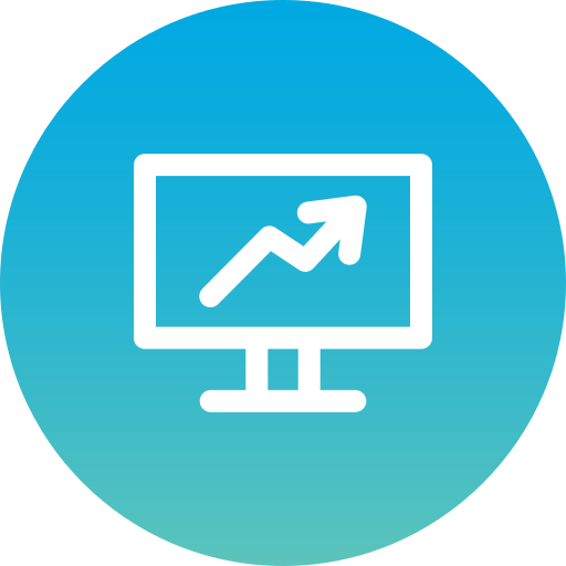 tabla de crecimiento icono gratis