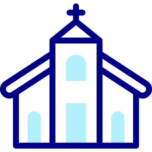 Church Detailed Mixed Lineal color icon