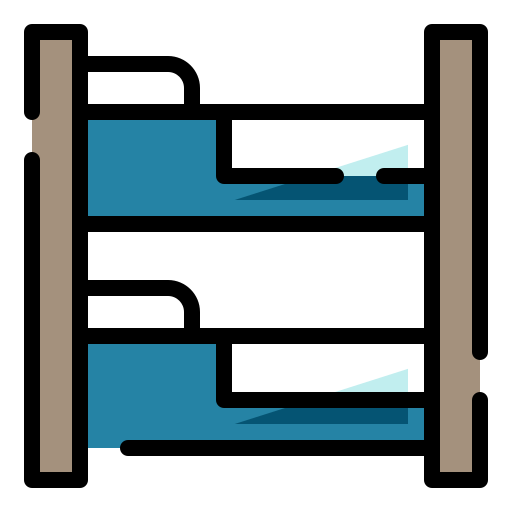 Bunk bed Generic Outline Color icon