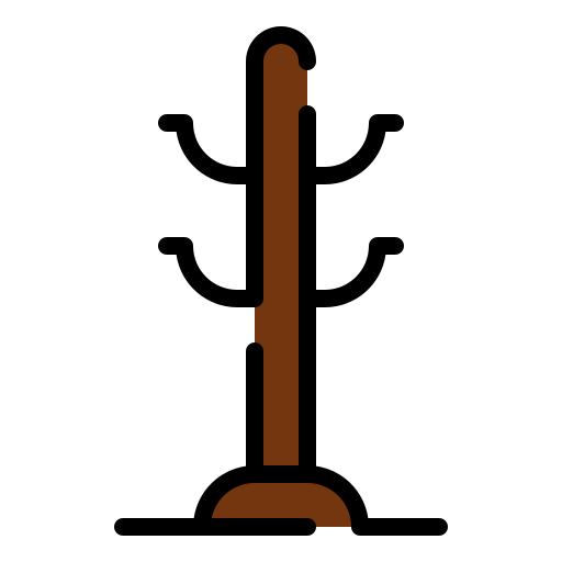 Hat stand Generic Outline Color icon