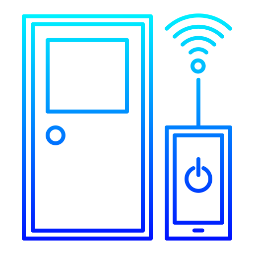 puerta inteligente icono gratis