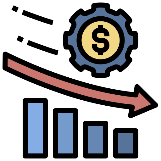 recesión icono gratis