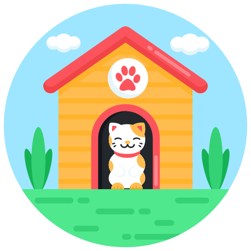 Cat House Icon Vector Illustration