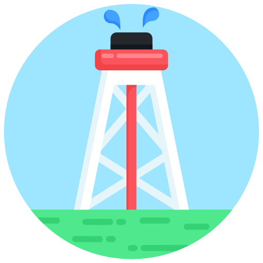 Oil Rig Generic Circular Icon