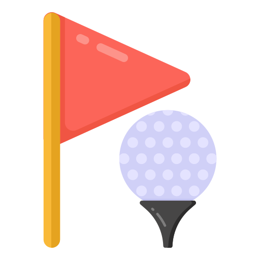 bandera de golf icono gratis