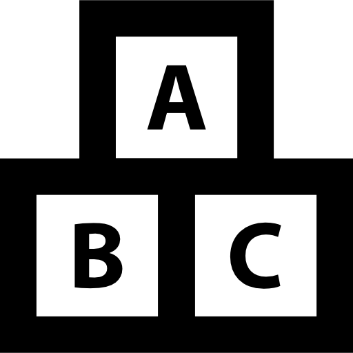 cubos abc para la educación icono gratis