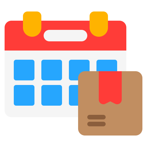 calendario de entregas icono gratis