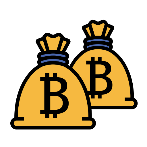 bolsa de bitcoin icono gratis