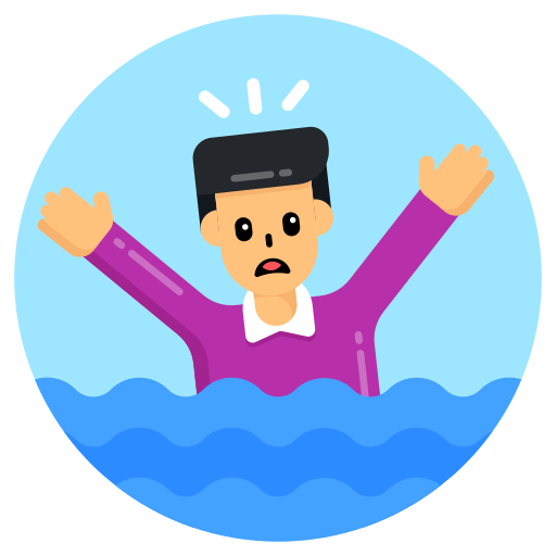 Drowning - Free security icons