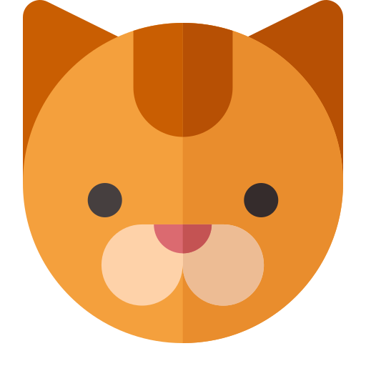 Flat Cat Icon 