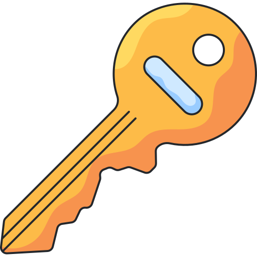 Key Generic Outline Color icon