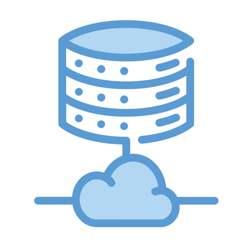 base de datos en la nube icono gratis