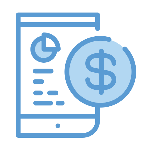 Mobile banking Generic Blue icon