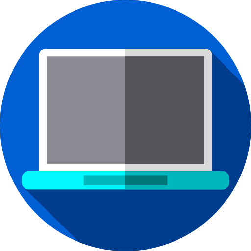 Laptop Flat Circular Flat icon