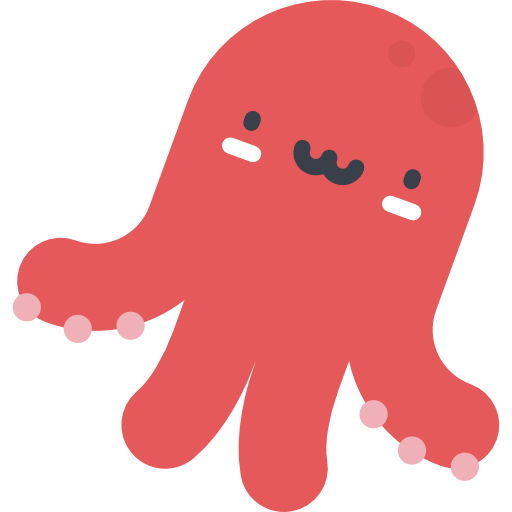 Octopus Kawaii Flat icon