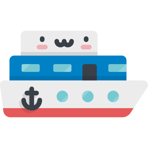 Ship Kawaii Flat icon