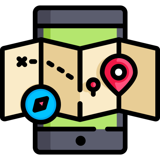 Mobile map - Free technology icons