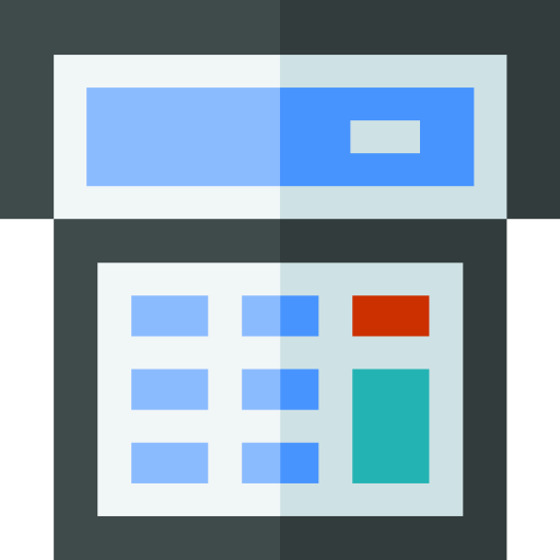 Calculator Basic Straight Flat icon