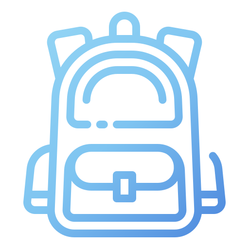 bolsa para la escuela icono gratis