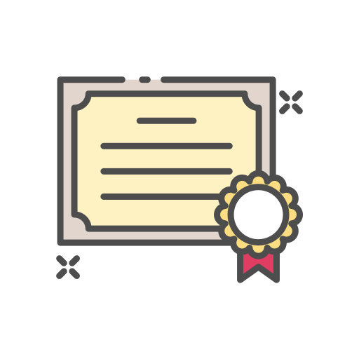 Certificate free icon