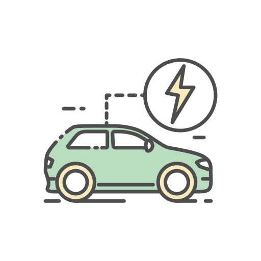 coche eléctrico icono gratis