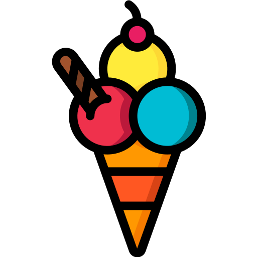 Ice cream cone Basic Miscellany Lineal Color icon