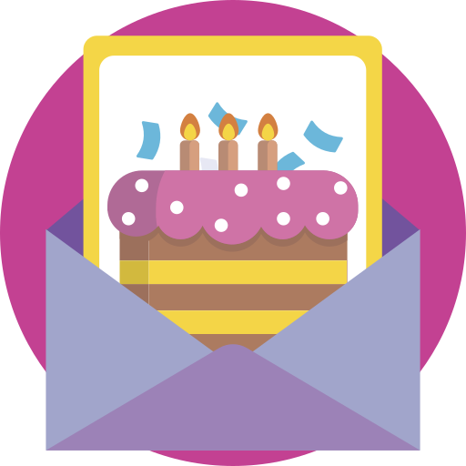 tarjeta de cumpleaños icono gratis