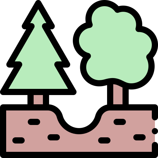 Forest Detailed Rounded Lineal color icon