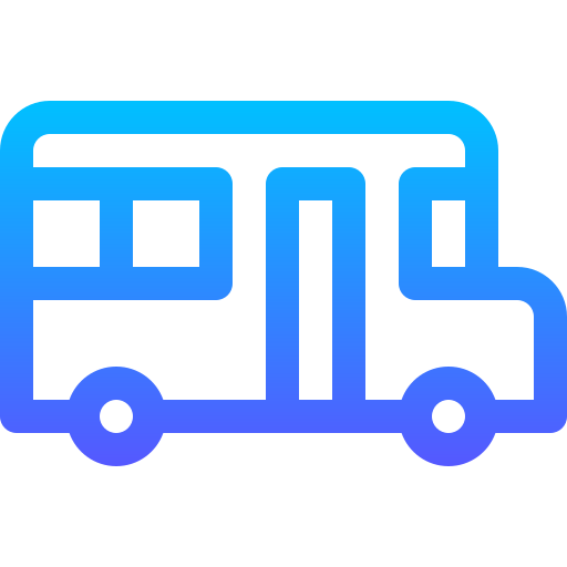 School bus Basic Gradient Lineal color icon