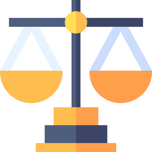 Justice scale free icon