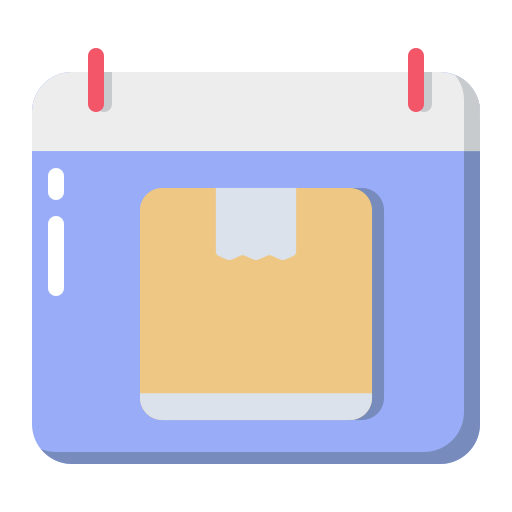 calendario de entregas icono gratis