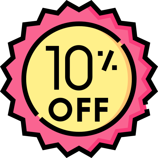 10 por cento grátis ícone 10 por cento grátis ícone