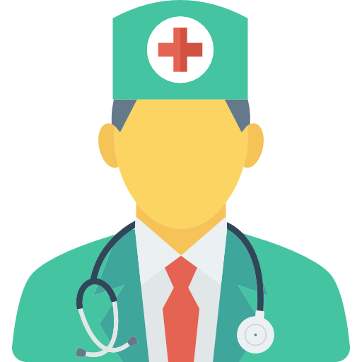 Doctor flat icon service 911 silhouette Royalty Free Vector