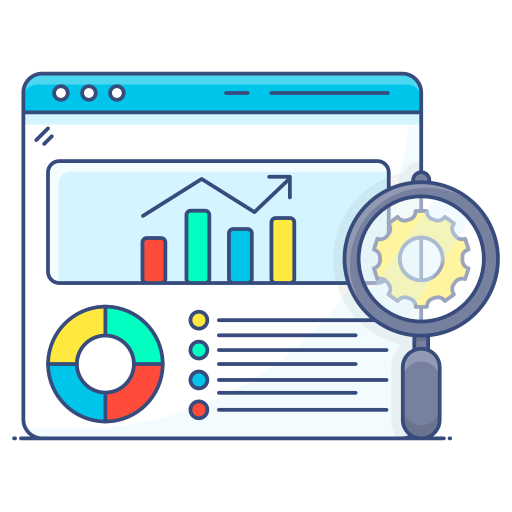 Web analytics Generic Thin Outline Color icon