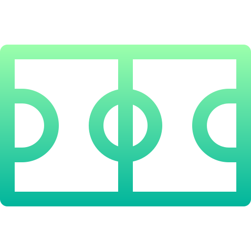 Soccer field Basic Gradient Lineal color icon