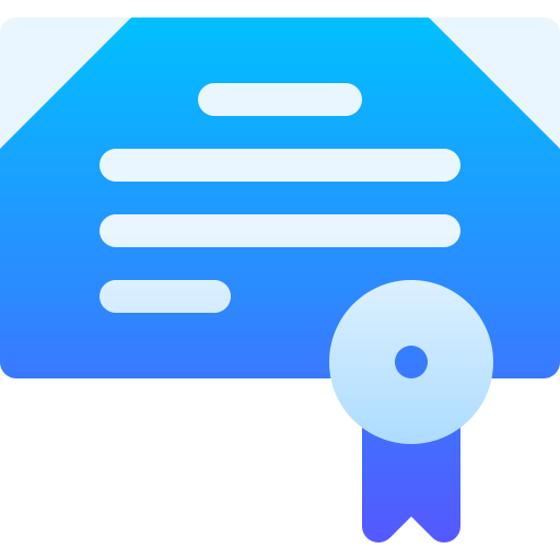 Certificate Basic Gradient Gradient Icon