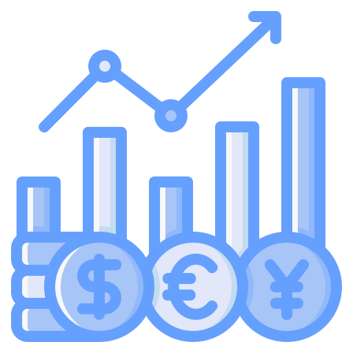 Exchange Rate Generic Blue Icon