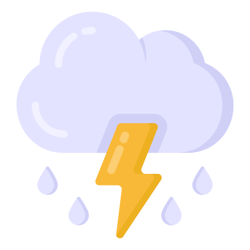 Thunderstorm Generic Flat icon