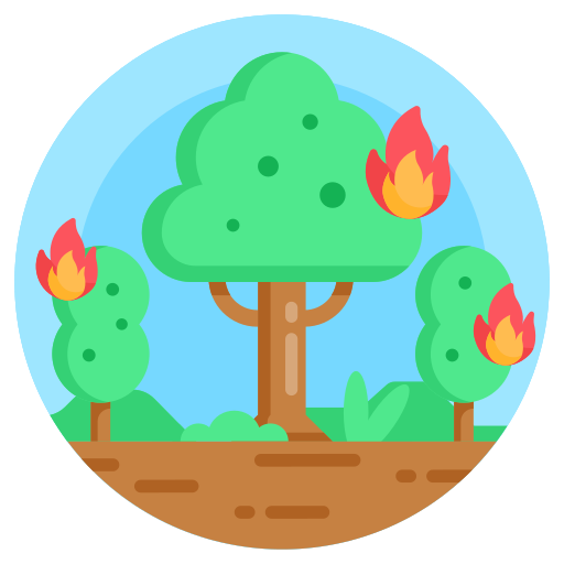 incendio forestal icono gratis