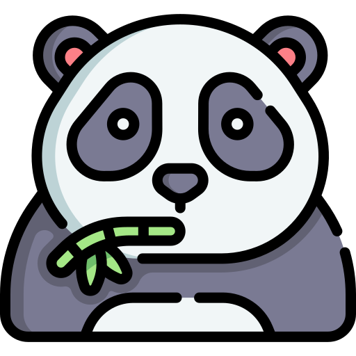 Panda bear kawaii cute animal icon Royalty Free Vector Image