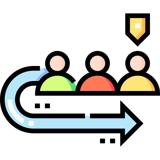 Queue Detailed Straight Lineal color icon