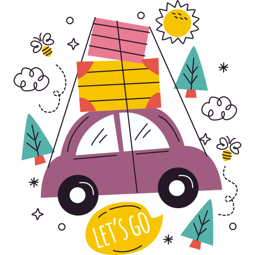 Road trip Stickers - Free travel Stickers
