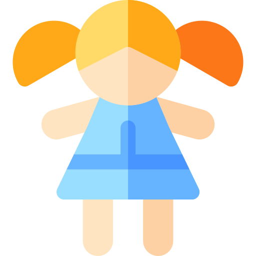 Doll Basic Rounded Flat icon