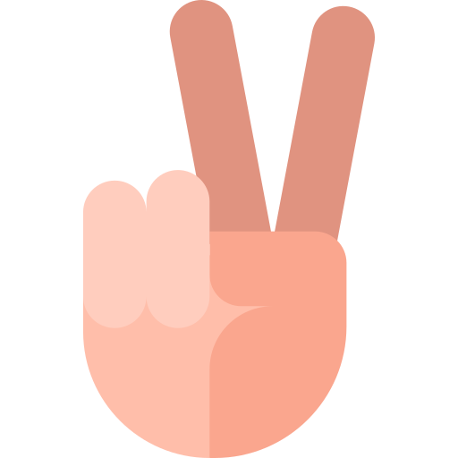 Two fingers Basic Straight Flat icon