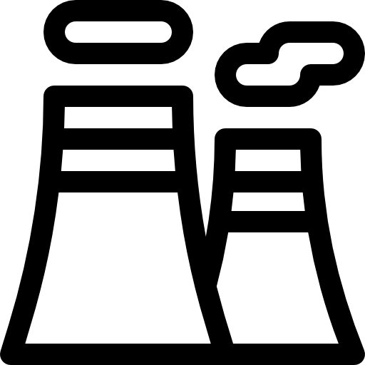 Nuclear plant Basic Rounded Lineal icon