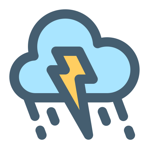 Thunderstorm Generic Outline Color icon