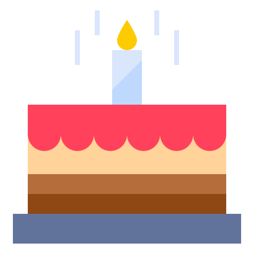 pastel de cumpleaños icono gratis